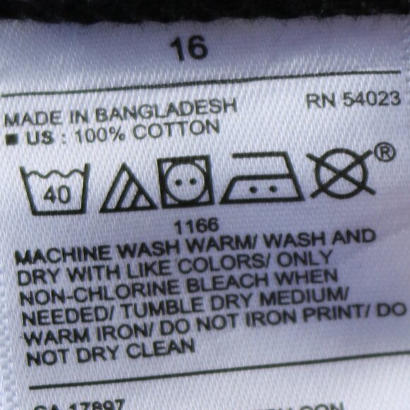 Old Navy Black High-Rise Slouchy Straight Secret Slim Pockets Cotton Jeans Sz 16 - Picture 6 of 6